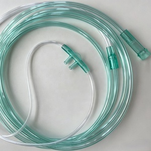 Disposable Medical Nasal Oxygen Cannula Green Oxygen Tube