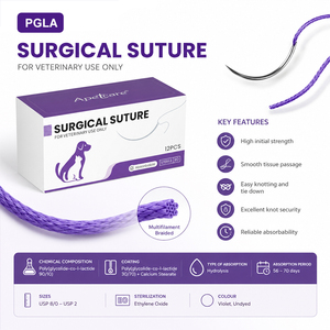 Absorbable Veterinary Vicryl PGLA Surgical Sutures With Needle