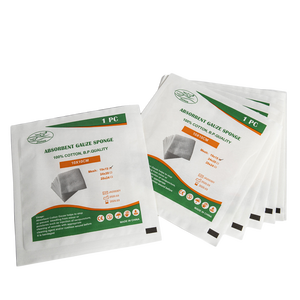 Sterile 100% Cotton Absorbent Gauze Swabs 4x4 8ply